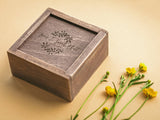 Vintage Wooden Box with Decorative Moss and USB Drive (option)