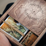 Vintage Wooden Wedding Photo Box with USB & Custom Lid - NZHANDICRAFT