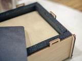 Glass Photo Box with Wood Crystal USB Drive for Wedding Photo
