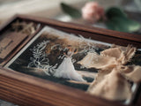 Cadeau de mariage pour couple - Boîte photo en bois, cadeau pour la douche nuptiale