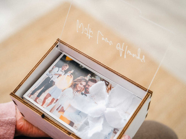 White Wedding Memory Box – Photo & Letter Storage – 5th Anniversary Gift - NZHANDICRAFT