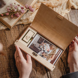 Boîte d'impression en bois et clé USB - Préservez les moments et les sentiments cadeaux