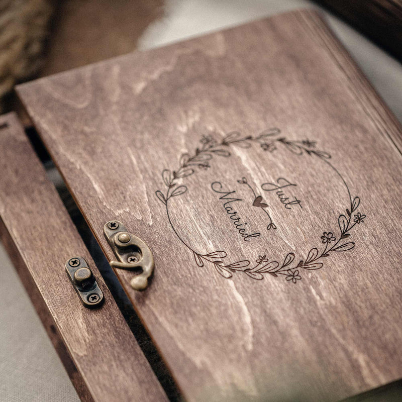 Wood Print Box Wedding Box for Photos Gifts for Clients