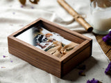 Wooden Photo Box with Acrylic Lid – Engraved Memory Box for 100 Photos - NZHANDICRAFT