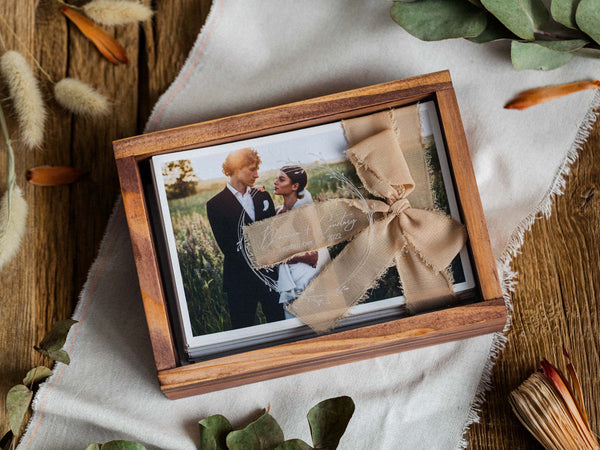 Wooden Photo Box with Acrylic Lid – Engraved Memory Box for 100 Photos - NZHANDICRAFT
