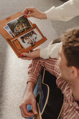 Wooden Photo Box with USB Drive - Personalized Keepsake for Wedding