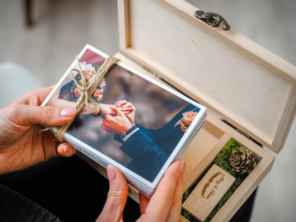 Wooden Photo Box with USB 3.0 Drive – Elegant Storage for Photos and Memories - NZHANDICRAFT