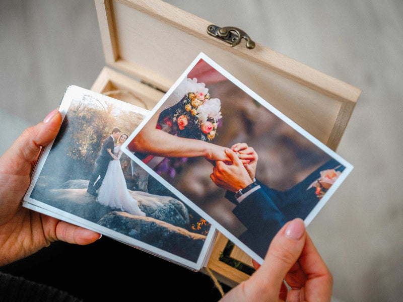 Wooden Photo Box with USB 3.0 Drive – Elegant Storage for Photos and Memories - NZHANDICRAFT