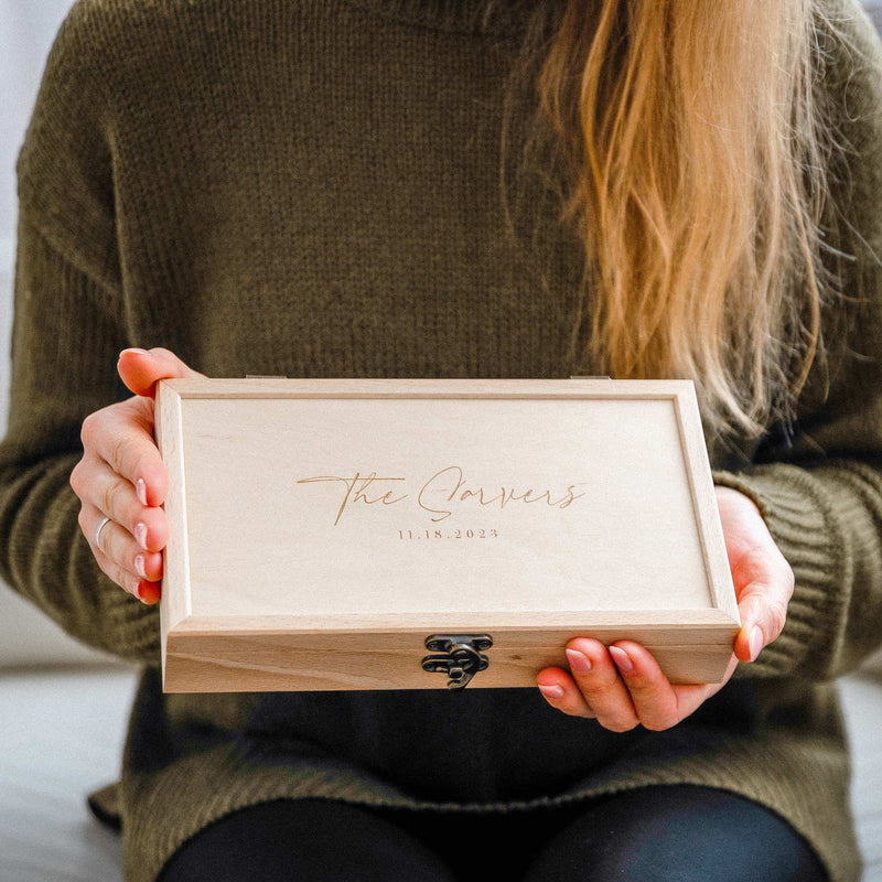 Wooden Photo Box with USB 3.0 Drive – Elegant Storage for Photos and Memories - NZHANDICRAFT