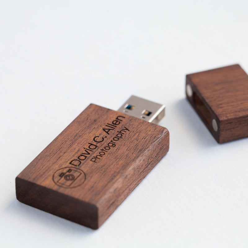 Walnut Personalised Wedding USB Stick - Flash Drive - nzhandicraft