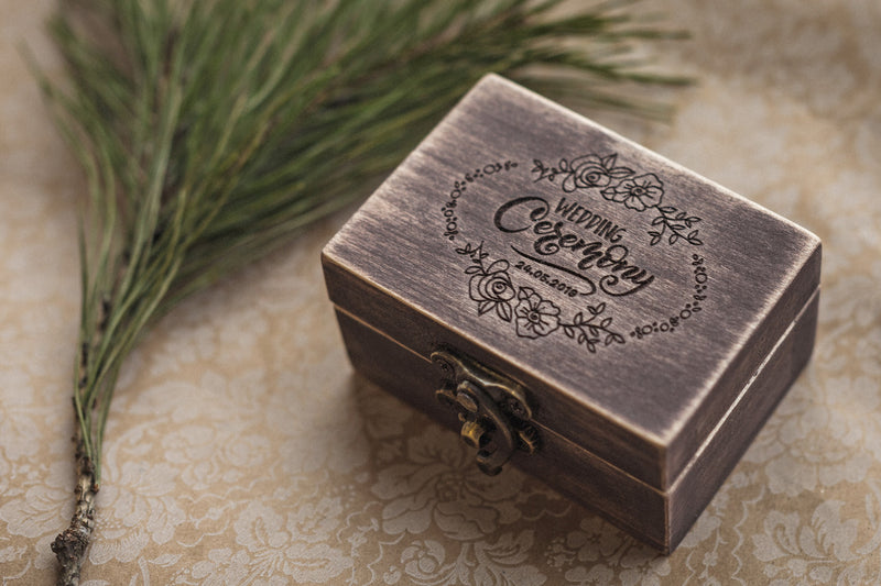 Vintage Wedding Ring Box Personalized  Style for a Wedding Ceremony - "Ukraine" - nzhandicraft
