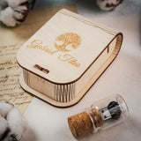 Cork USB flash drive 3.0 with personalized wooden box - Maple - nzhandicraft