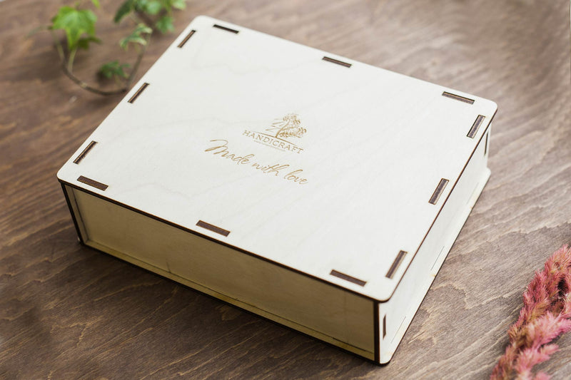 Boudoir Glass Box for Photo Packaging Laser Engraved - Rose Gold - nzhandicraft