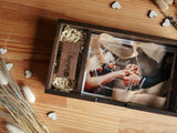 Wooden Photo Box with Acrylic Lid for Prints Packaging - nzhandicraft