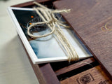 Memory Wooden Photo Box for Wedding and USB Drive - "Boston" - nzhandicraft