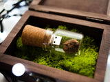 Wooden USB box with USB Flash Drive Cork & Bottle - "Strasbourg" - nzhandicraft
